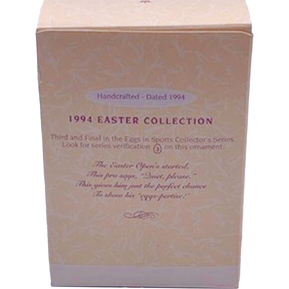 1994 Hallmark Keepsake Easter Ornament EGGS IN SPORTS Golf #3 in Mint Box - Picture 2 of 6